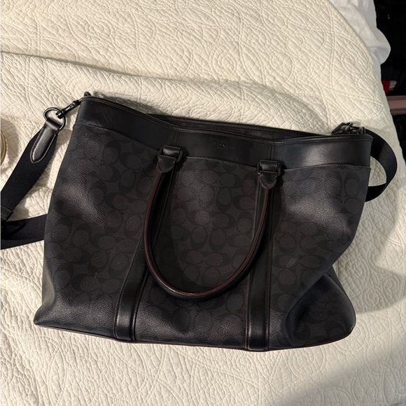 Coach Black Signature Tote - Picture 1 of 2